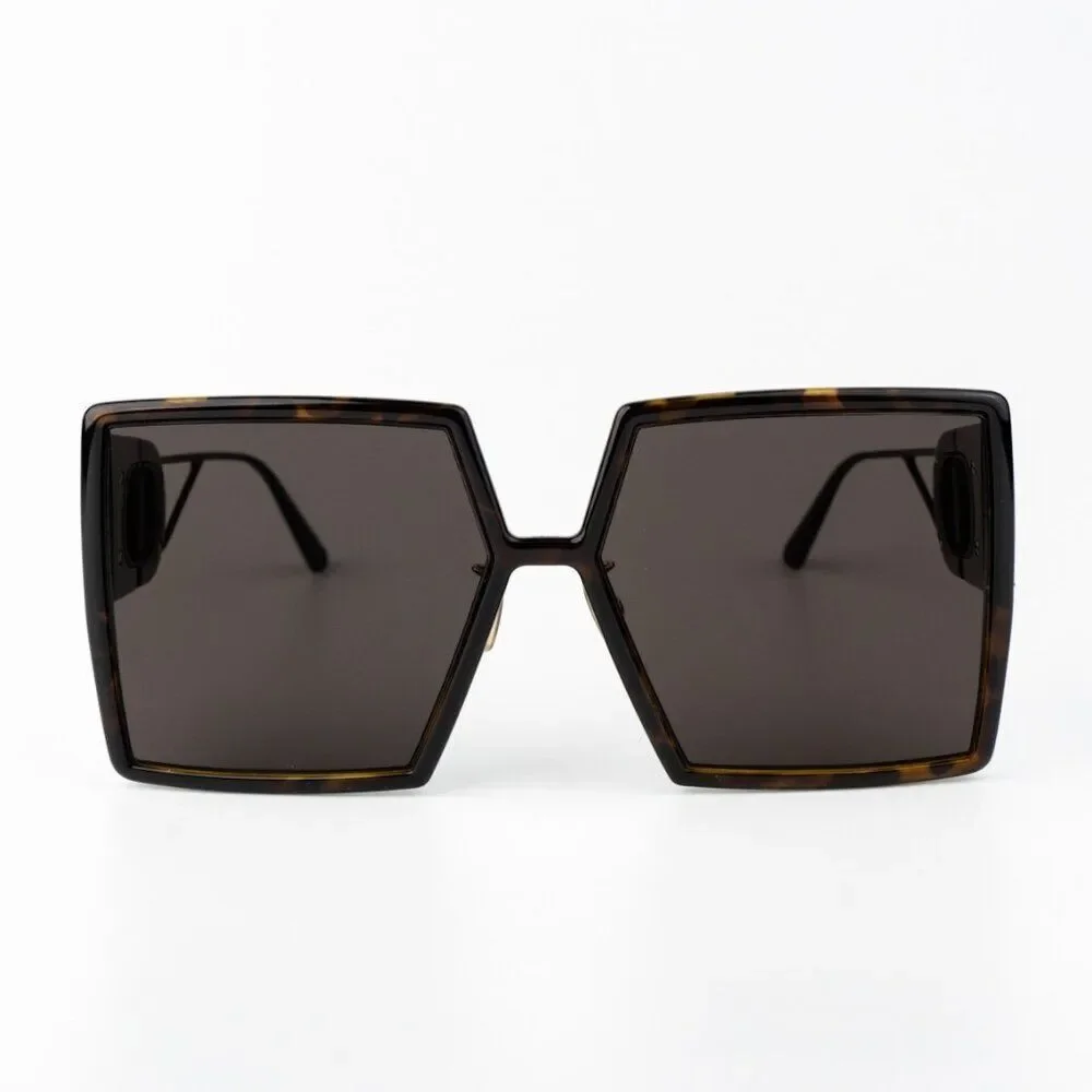 Dior Women Sunglasses Metal Havana Grey Smoke Mirror Square 30MONTAIGNE SU 20A5